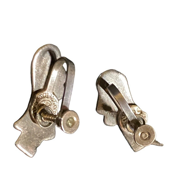 Vintage Margot De Taxco Silver Blue and White Enamel Necklace and Earring set - Picture 10 of 13